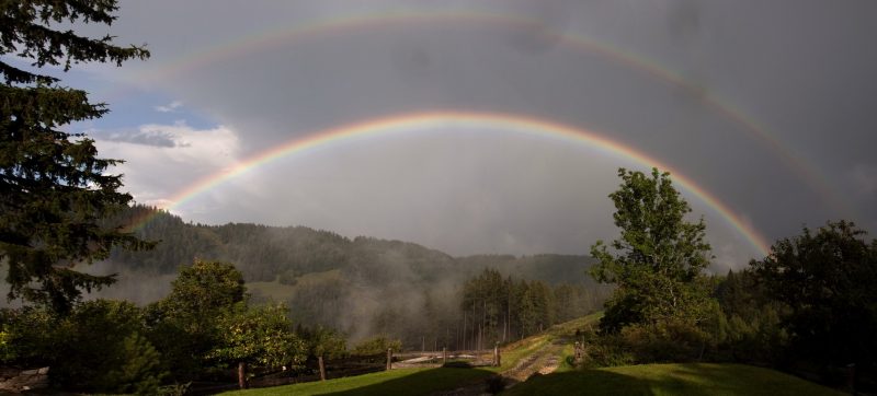 Regenbogen auf der Alm bei einer Teamentwicklung
